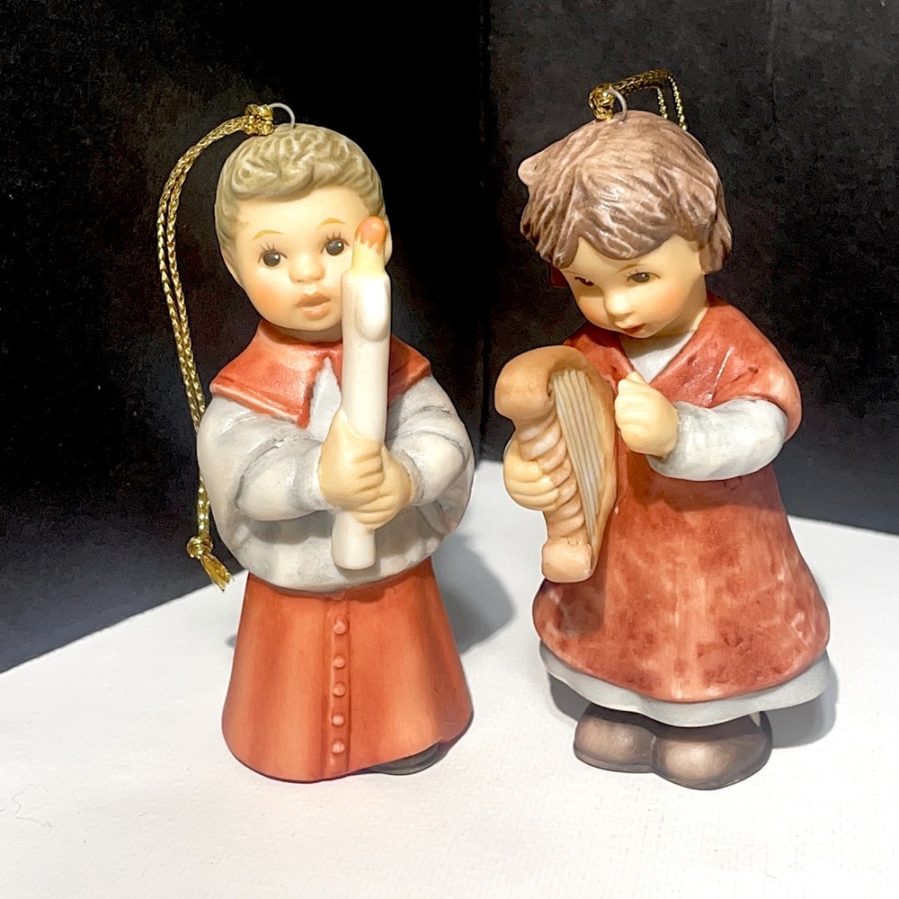 Vintage 2001 A Magical Harp & Behold this Light Goebel Berta Hummel Ornaments